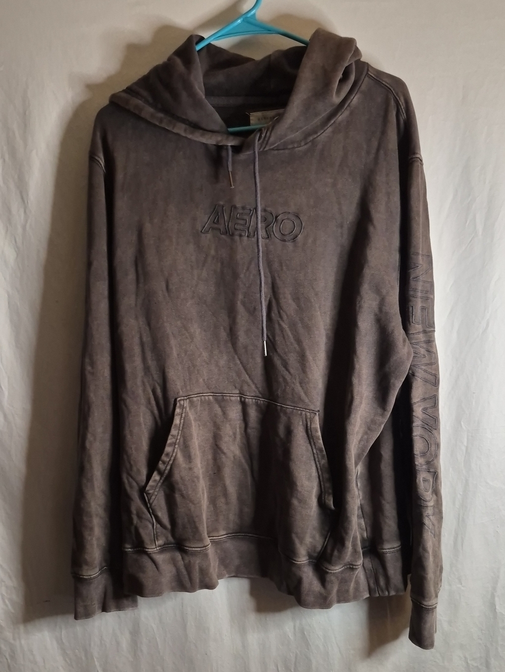 Aeropostale Washed Brown Pullover Hoodie